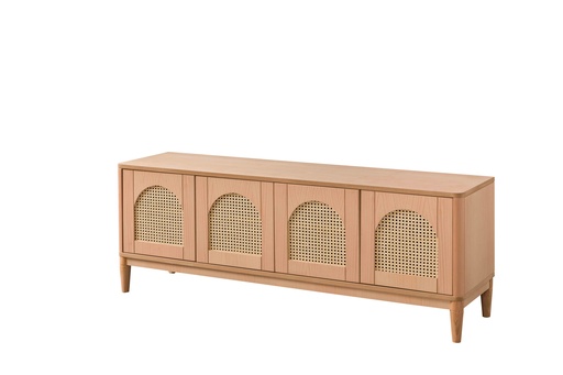 [3531N] COMODA TV DIN LEMN CU RATAN