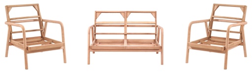 [4920S] SET CANAPEA+FOTOLII DIN LEMN