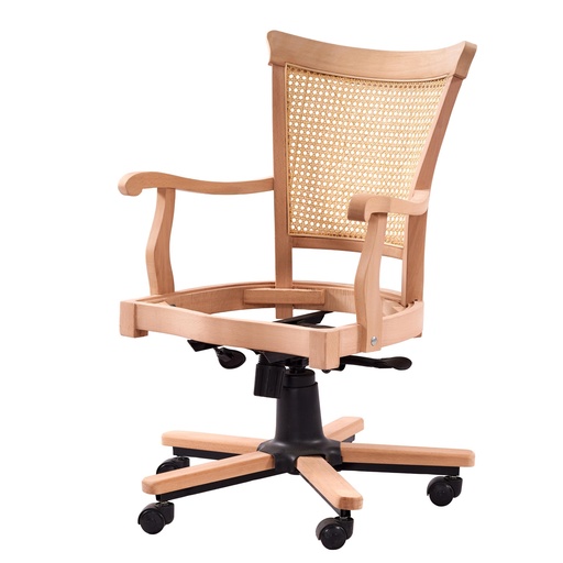 [4751S] SCHELET SCAUN BIROU DIN LEMN CU RATAN