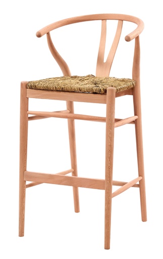 [4506S] SCHELET SCAUN BAR DIN LEMN CU RATAN