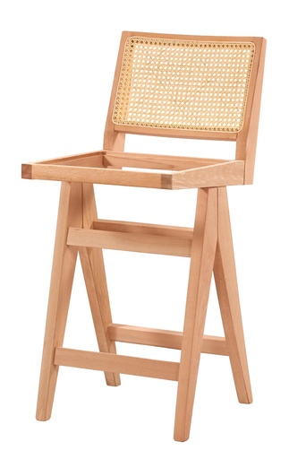 [4520S] SCHELET SCAUN BAR DIN LEMN CU RATAN