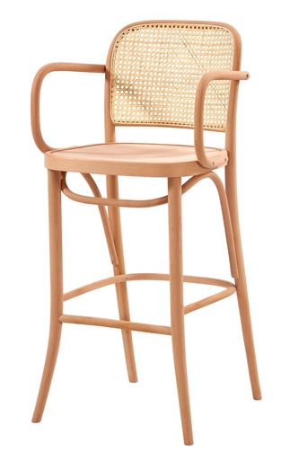 [4526S] SCHELET SCAUN BAR DIN LEMN CU BRATE SI RATAN