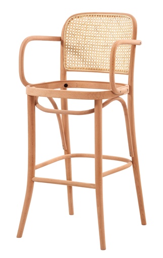 [4528S] SCHELET SCAUN BAR DIN LEMN CU BRATE SI RATAN