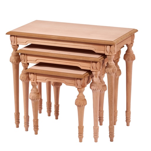 [5560S] SET MASUTE DIN LEMN CU SCULPTURA