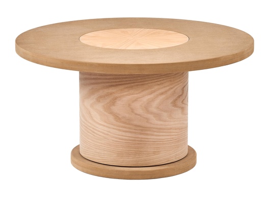 [5712S] MASUTA CAFEA ROTUNDA DIN LEMN SI MDF