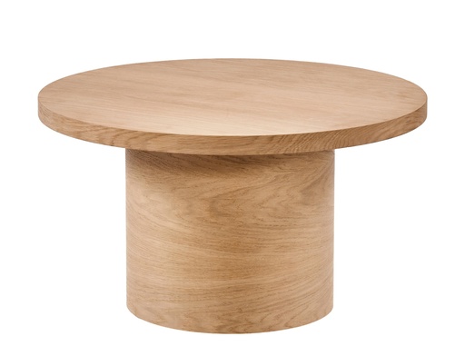 [5720S] MASUTA CAFEA ROTUNDA DIN LEMN CU FURNIR DE STEJAR