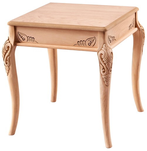 [5871S] MASUTA PATRATA DIN LEMN CU SCULPTURA