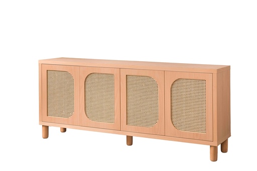 [3111N] SERVANTA DIN LEMN CU RATAN