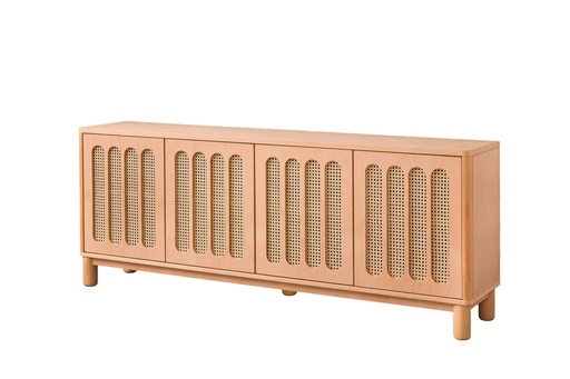 [3117N] SERVANTA DIN LEMN CU RATAN