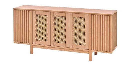 [5104S] SERVANTA DIN LEMN CU RATAN