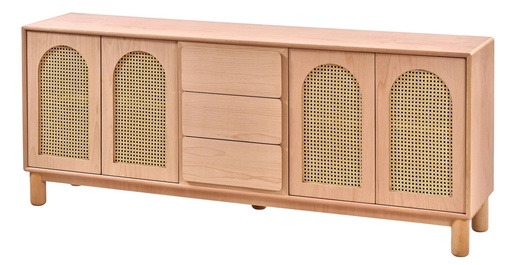 [5113S] SERVANTA DIN LEMN CU RATAN