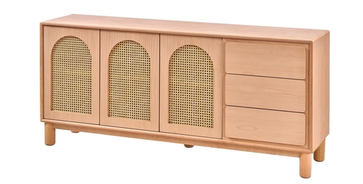 [5115S] SERVANTA DIN LEMN CU RATAN