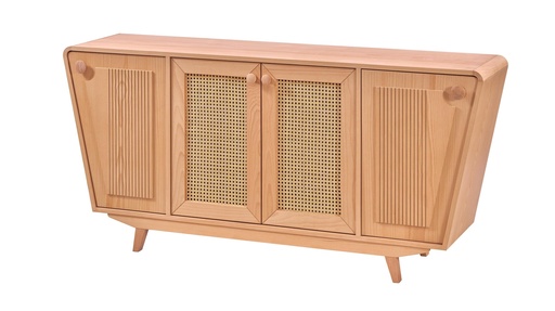 [5123S] SERVANTA DIN LEMN CU RATAN