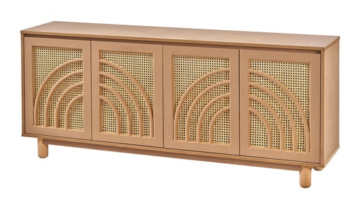 [5157S] SERVANTA DIN LEMN SI MDF CU RATAN