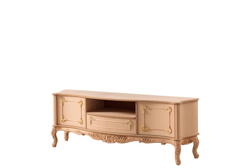 [3555N] COMODA TV DIN LEMN CU SCULPTURA