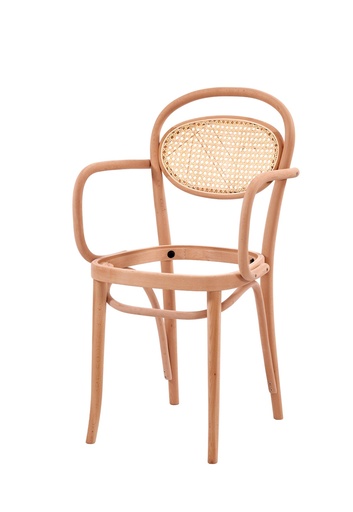 [4176S] SCHELET SCAUN DIN LEMN CU BRATE SI RATAN