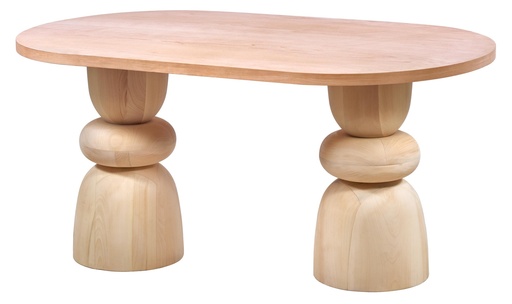 [2180S] MASA OVALA FIXA DIN LEMN