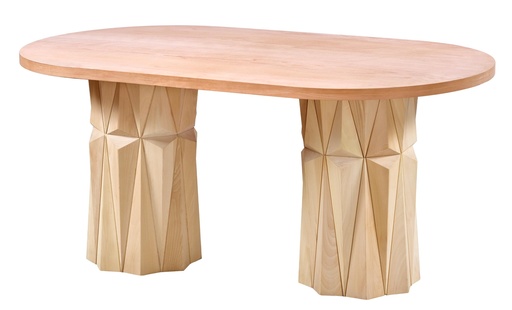 [2283S] MASA OVALA FIXA DIN LEMN