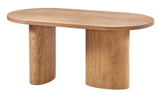 [2342S] MASA OVALA FIXA DIN LEMN CU FURNIR DE STEJAR