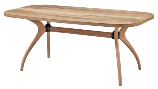 [2383S] MASA DREPTUNGHIULARA FIXA DIN LEMN CU FURNIR DE NUC