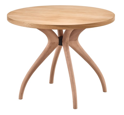 [2392S] MASA ROTUNDA FIXA DIN LEMN CU FURNIR DE STEJAR