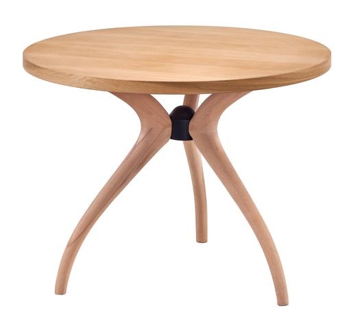 [2401S] MASA ROTUNDA FIXA DIN LEMN CU FURNIR DE STEJAR