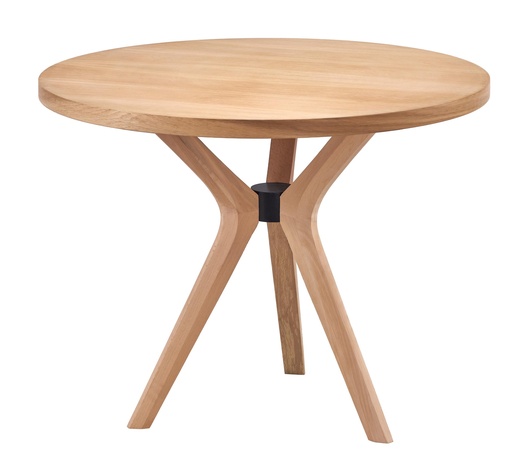 [2413S] MASA ROTUNDA FIXA DIN LEMN CU FURNIR DE STEJAR