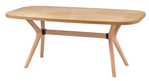 [2435S] MASA DREPTUNGHIULARA FIXA DIN LEMN CU FURNIR DE STEJAR