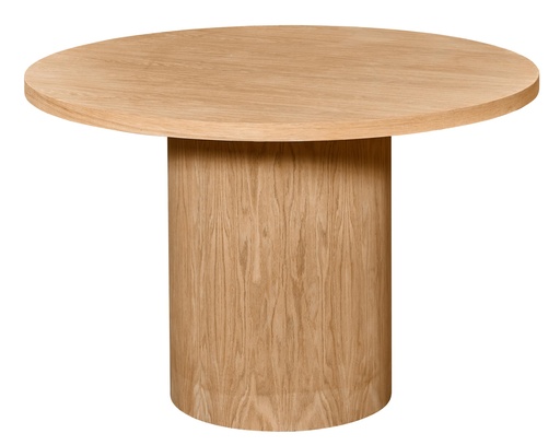 [2546S] MASA ROTUNDA FIXA DIN LEMN CU FURNIR DE STEJAR