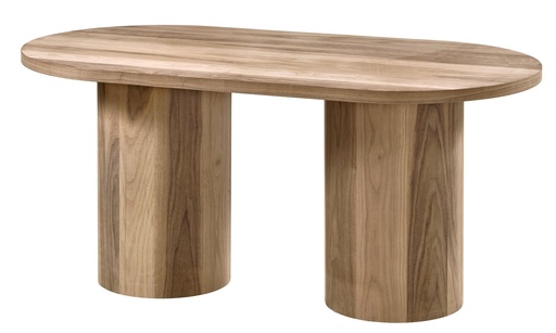 [2556S] MASA OVALA FIXA DIN LEMN CU FURNIR DE NUC