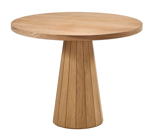 [2569S] MASA ROTUNDA FIXA DIN LEMN CU FURNIR DE STEJAR