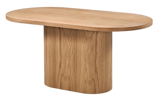 [2584S] MASA OVALA FIXA DIN LEMN CU FURNIR DE STEJAR